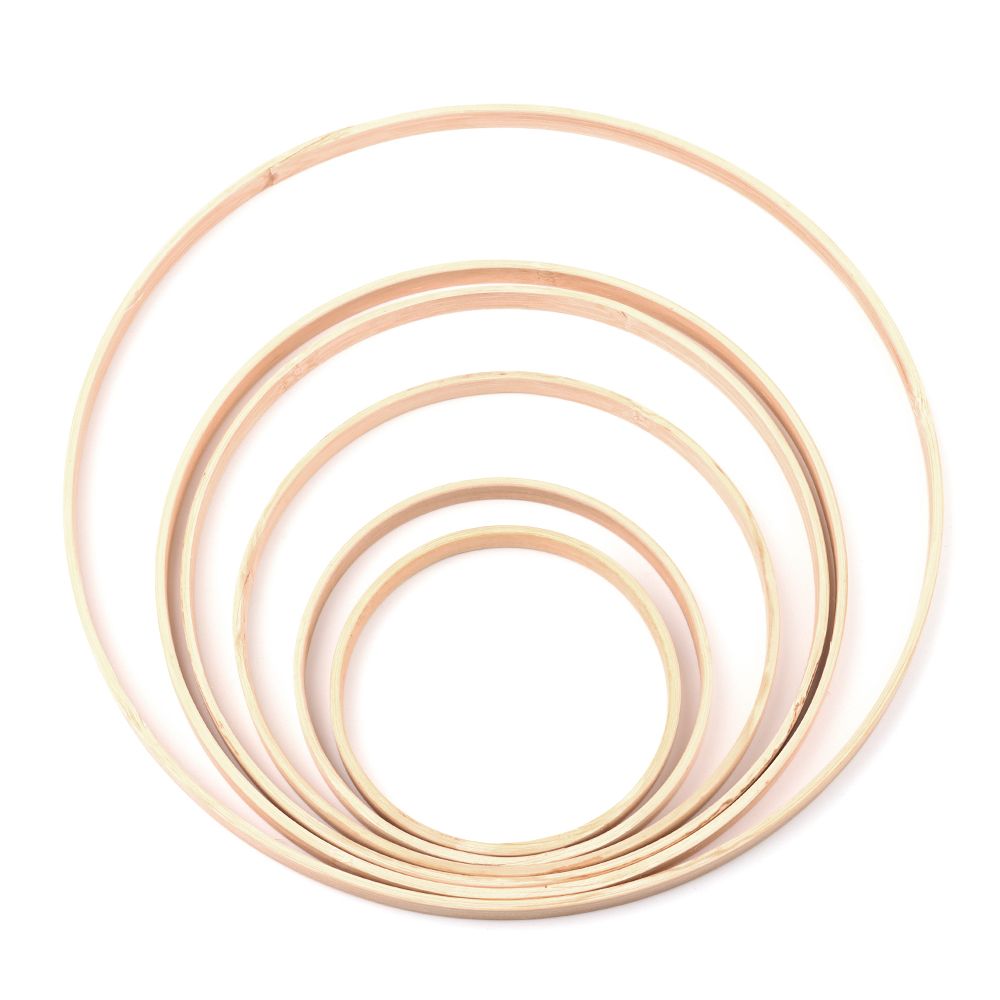 Wood Ring Blank - 10 adet 10/12/15/18/20/26cm halka yuvarlak ahşap