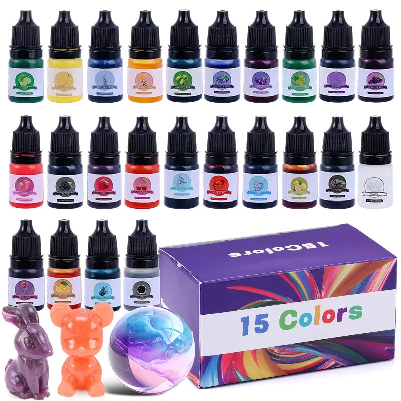 Epoxy Uv Resin Kit - Epoksi Reçine Renk Pigmenti 24 Canlı