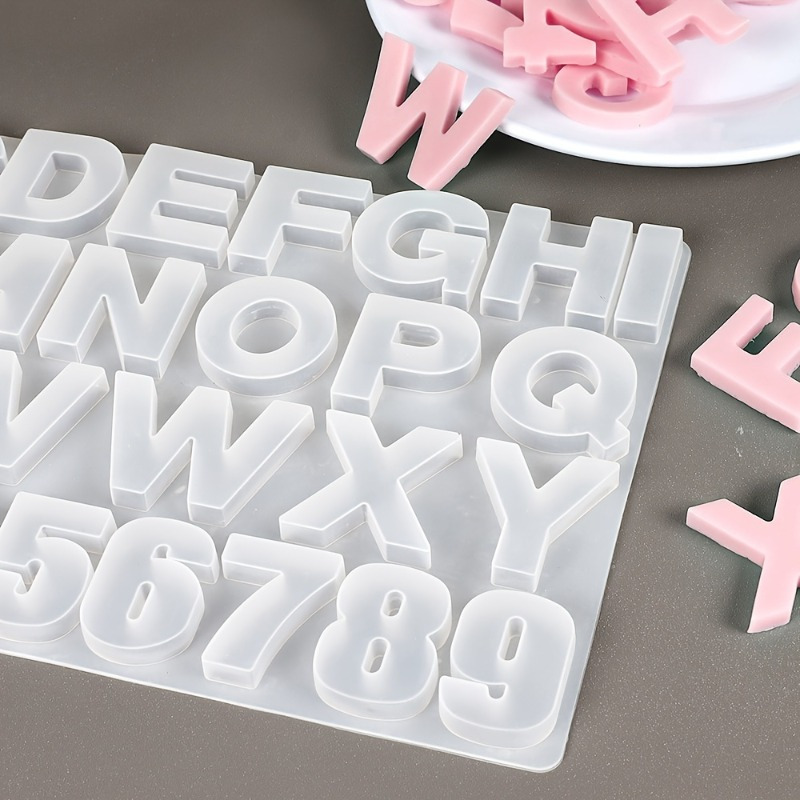 Serving Tray Mold - A'dan Z'ye Harf Kolye Silikon Kalıp