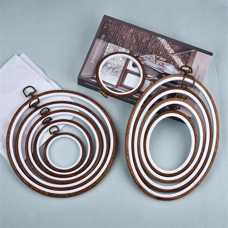 Wood Ring Blank - Dikiş Aleti Yuvarlak Oval Ahşap Nakış