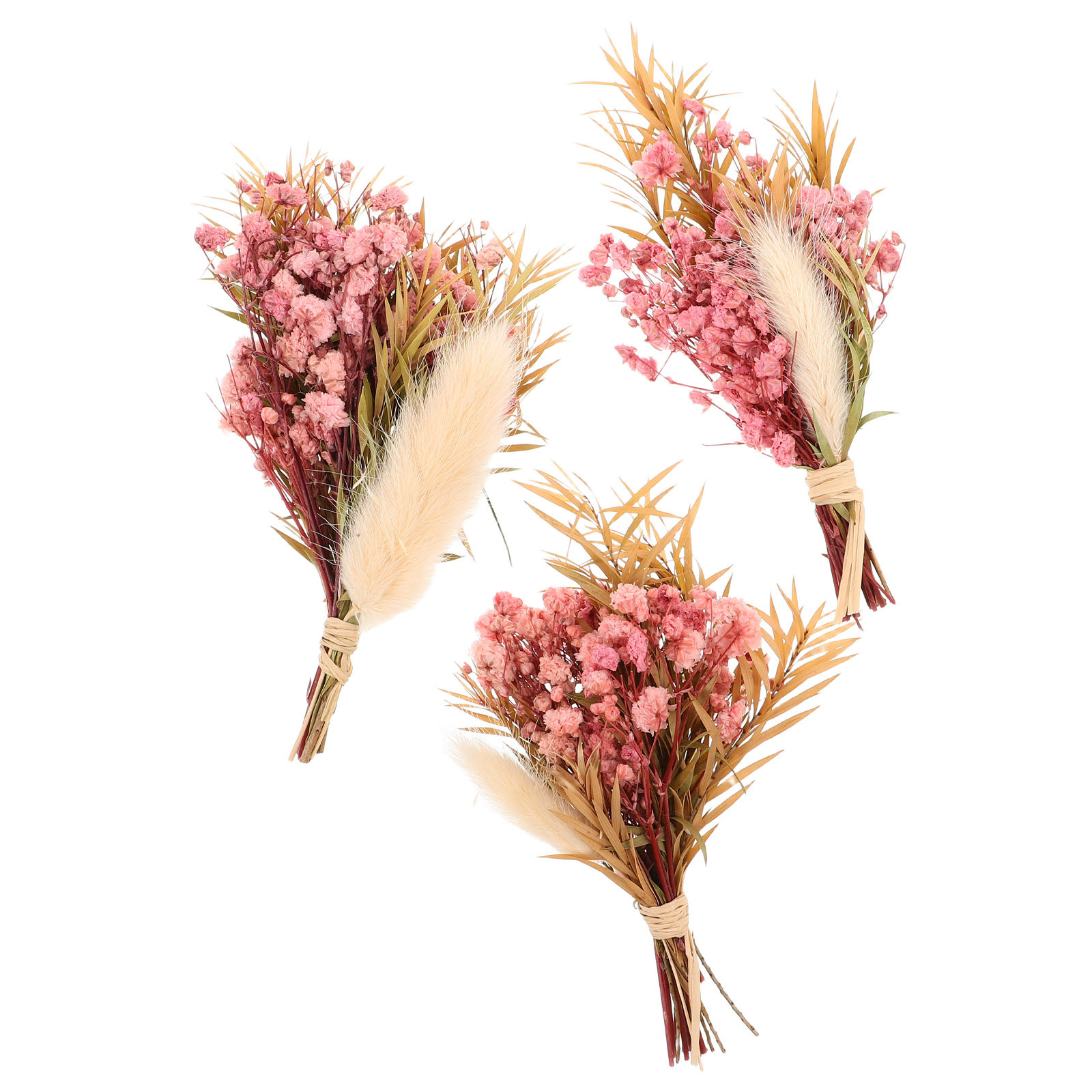 Dried Flower Bulk - 3 Adet Mini Kurutulmuş Çiçek Buketi