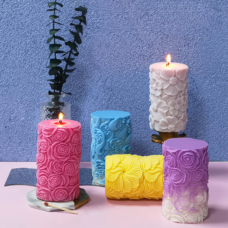 Resin Ocean Wave Mold - Okyanus Dalgaları Silindir Aroma Mum Silikon