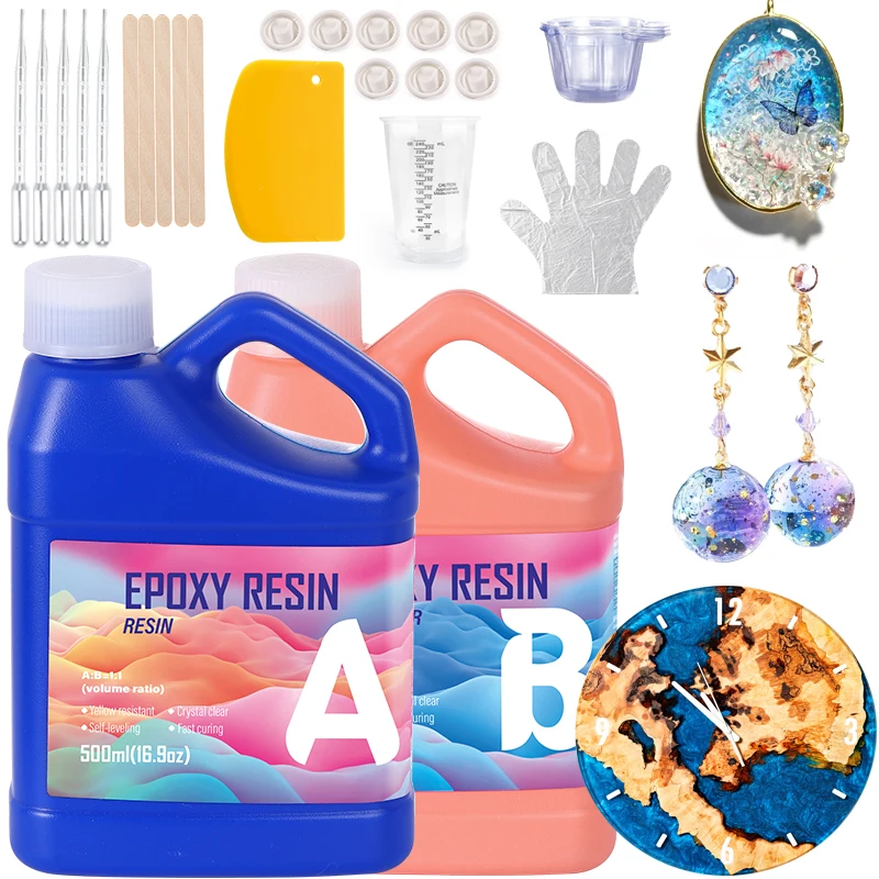 Epoxy Uv Resin Kit - Kolay Karıştırılan Epoksi Reçine Kiti Kristal