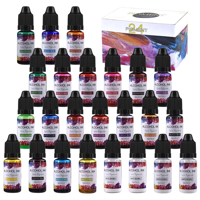 Resin Pigment Set - Epoksi reçine pigmentler kiti DIY mum