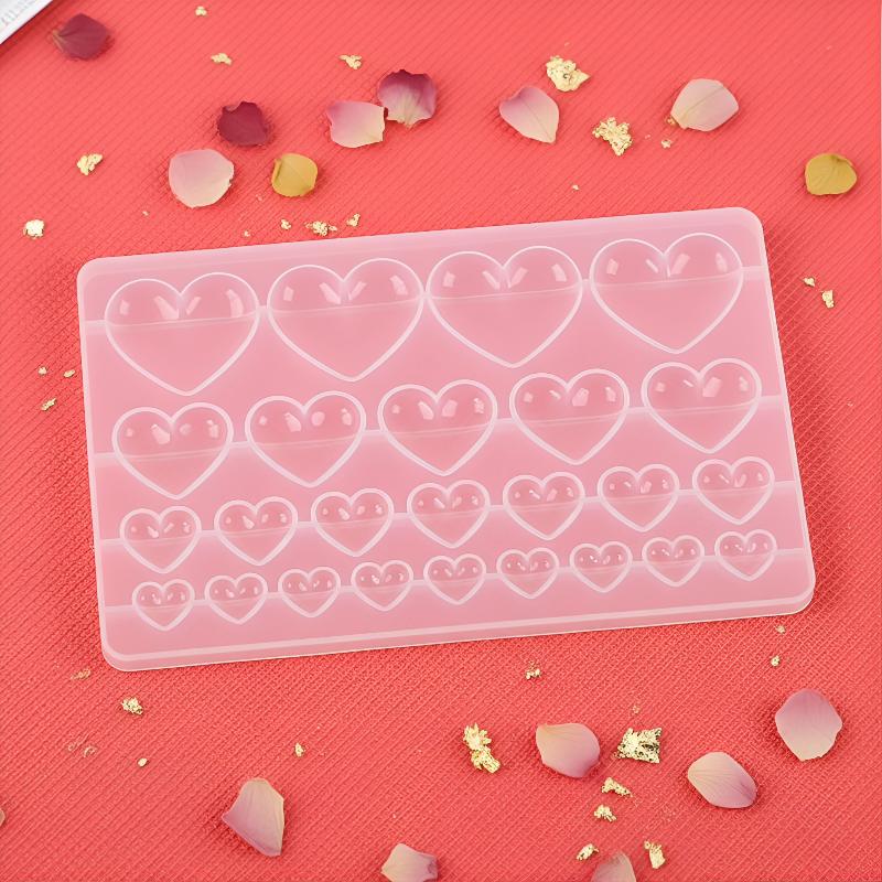 Resin Craft Workshop - Silikon Kalıp Kalp Şekli Kolye 3