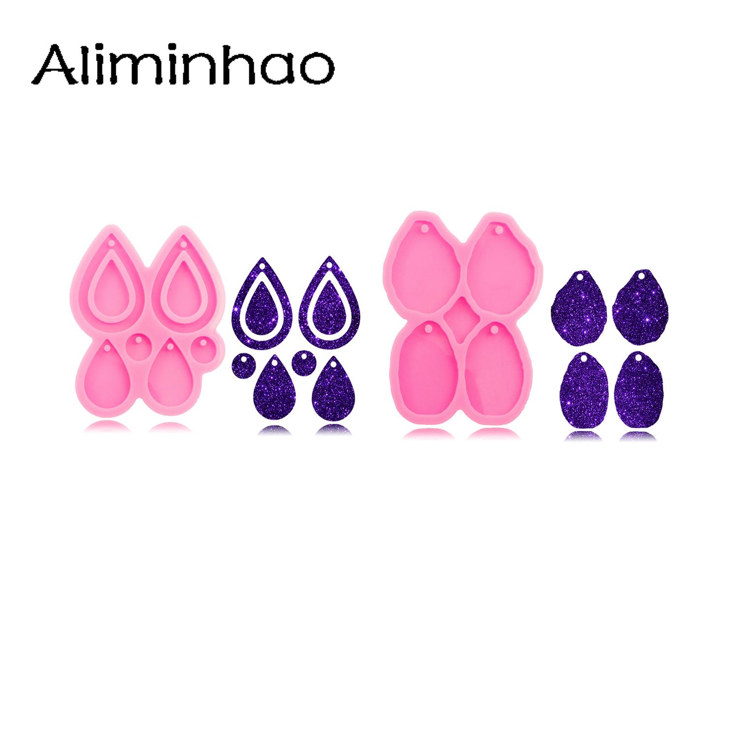 Geode Mold Silicone - DY1085 parlak Geodes kalıpları düzensiz kenarları