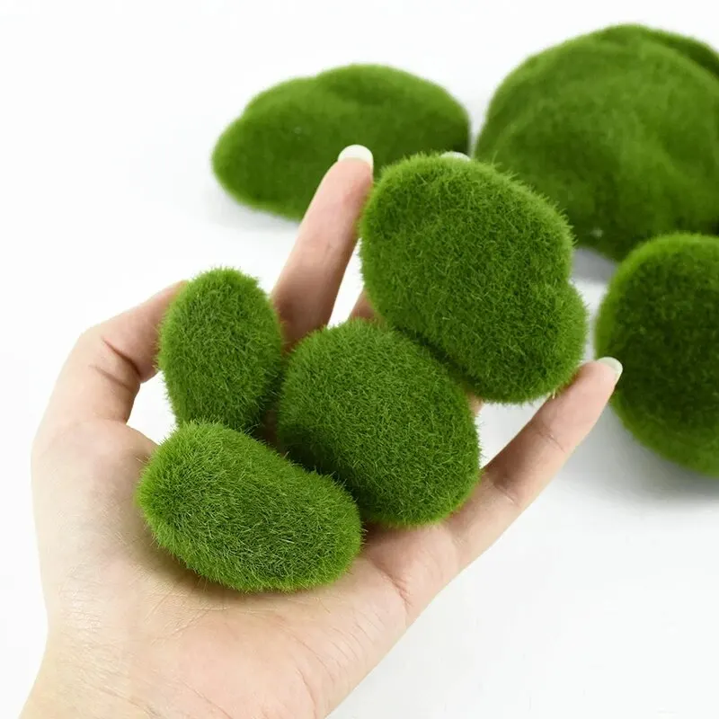 Terrarium Moss Art - 10 adet Simülasyon Yosun Taş Yapay