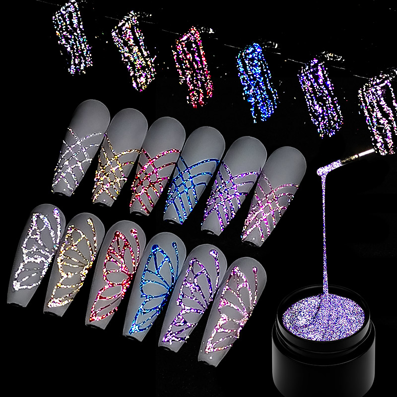 Resin Glitter Pack - 6'lı Set Yansıtıcı Simli Örümcek Jel