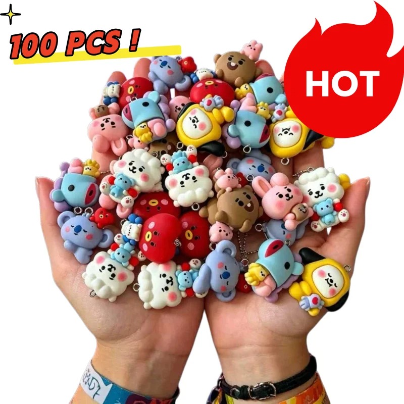 Crafting Resin - 7 adet BT21 Reçine Karikatür Figür
