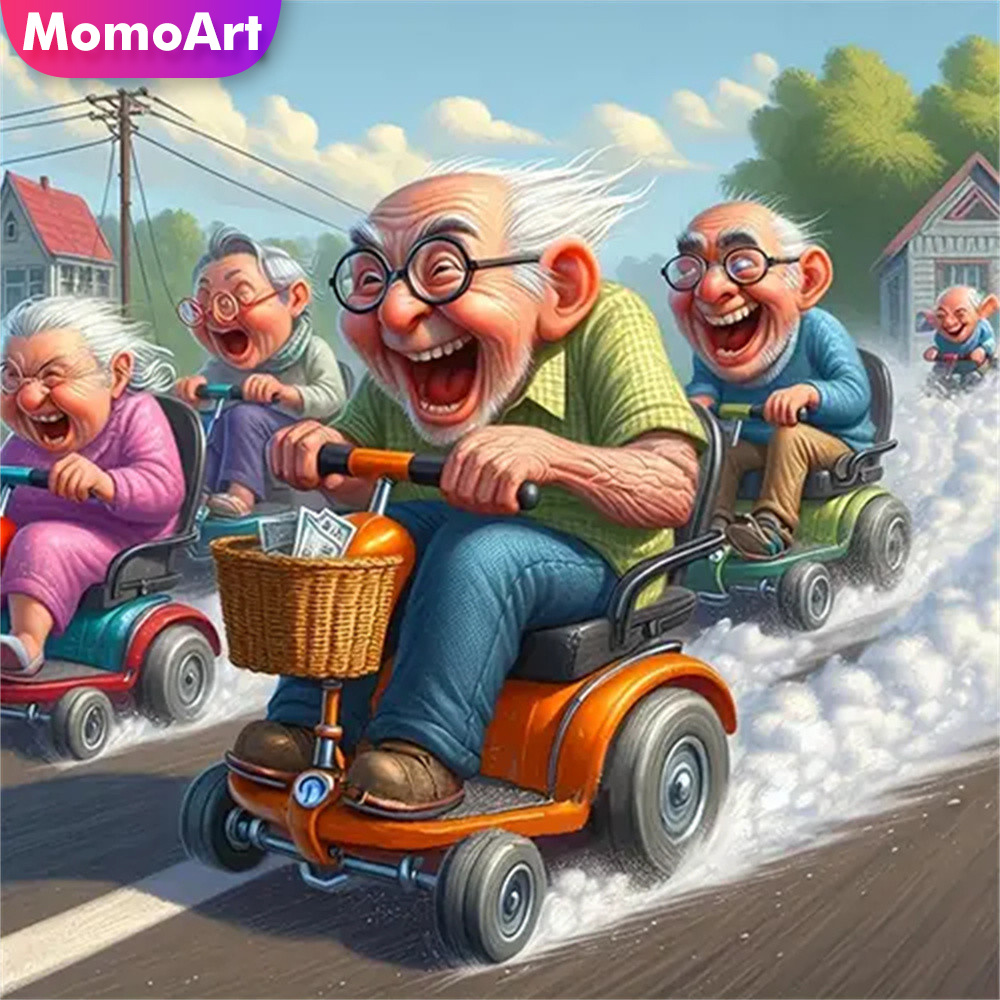 Resin Craft Kit - Momoart 5D DIY Elmas Mozaik Yaşlı