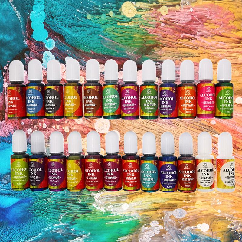 Resin Dye Alcohol - 24 Renk 10 ml Sanat Mürekkep