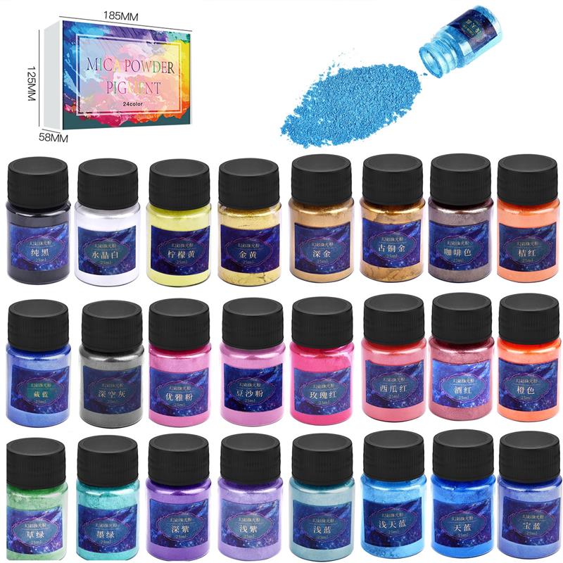 Resin Pigment Set - 24 renk epoksi reçine boya mika