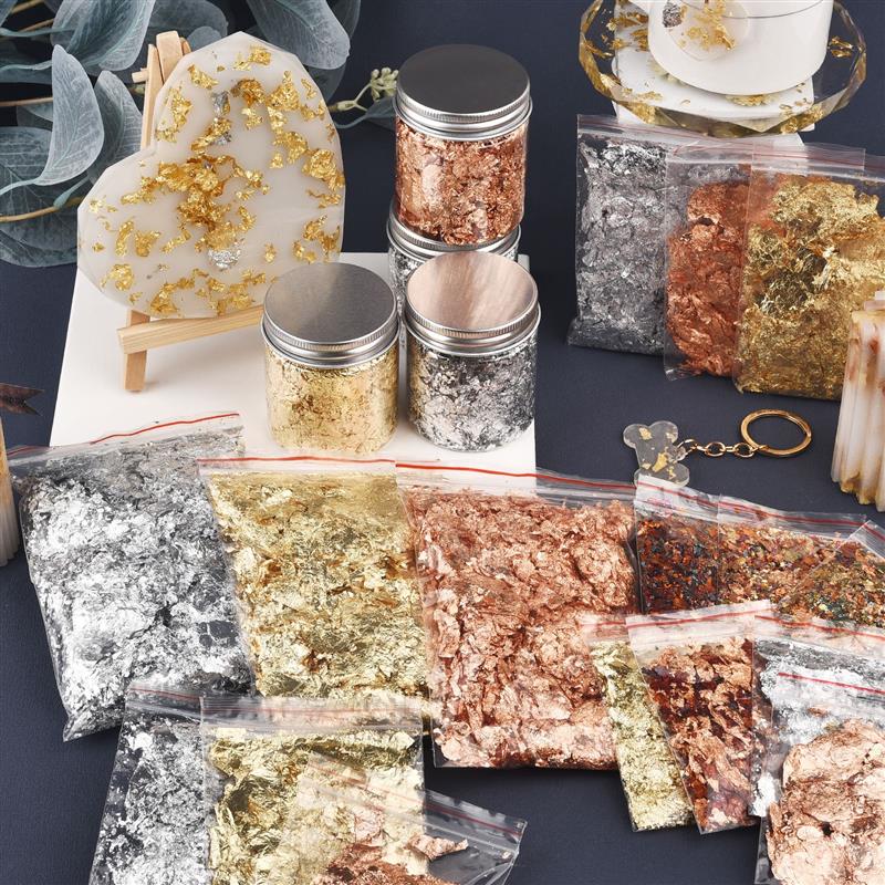 Gold Foil Flakes - 1/2/3/5/10g taklit altın şerit bakır folyo