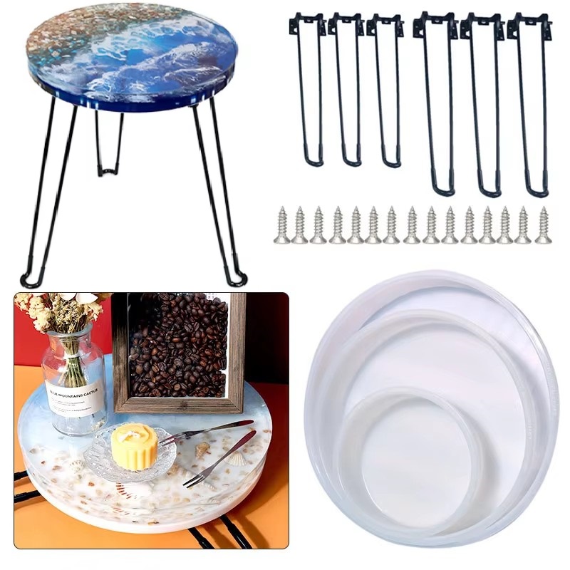 Coaster Mold Round - Büyük Yuvarlak Tepsi UV Reçine Kalıbı