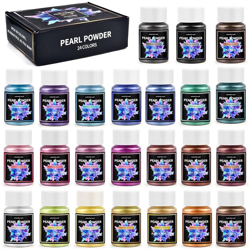 Resin Pigment Set - 6/24/30 Renk Epoksi Reçine Boya Mika