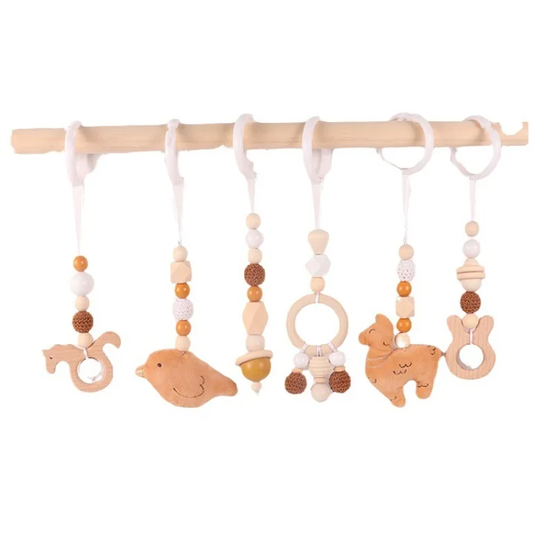 Wood Ring Blank - 6 adet ahşap bebek oyuncakları ahşap