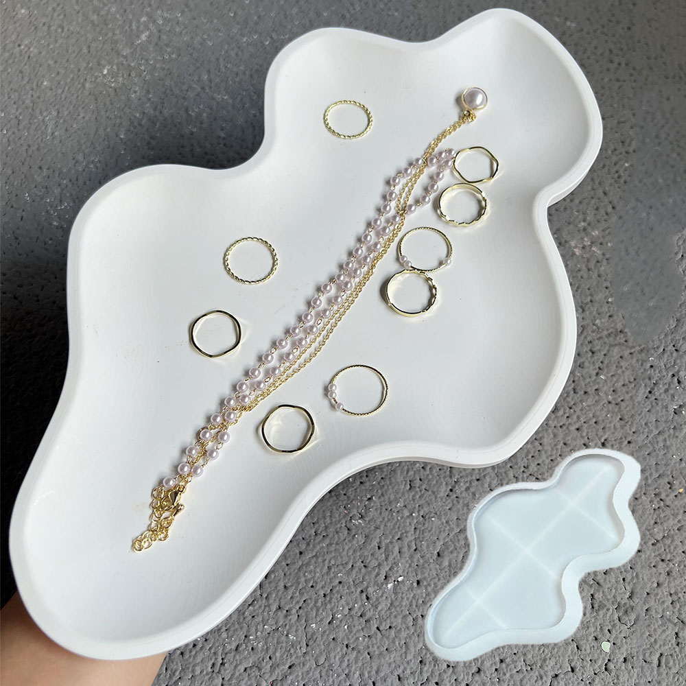 Serving Tray Mold - Bulut depolama tepsisi beton kalıp somun