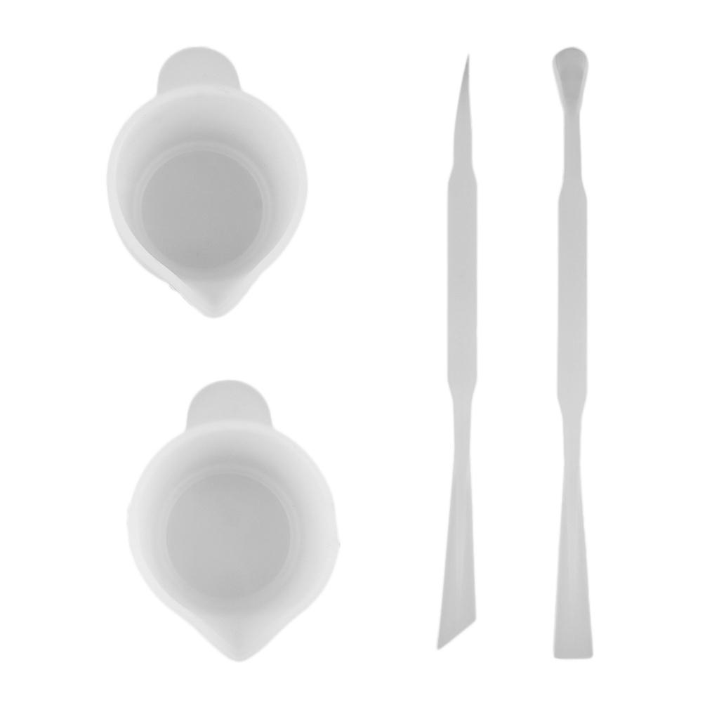 Mixing Cup Silicone - Silikon Kaşık Setli Reçine Karıştırma Kapları,