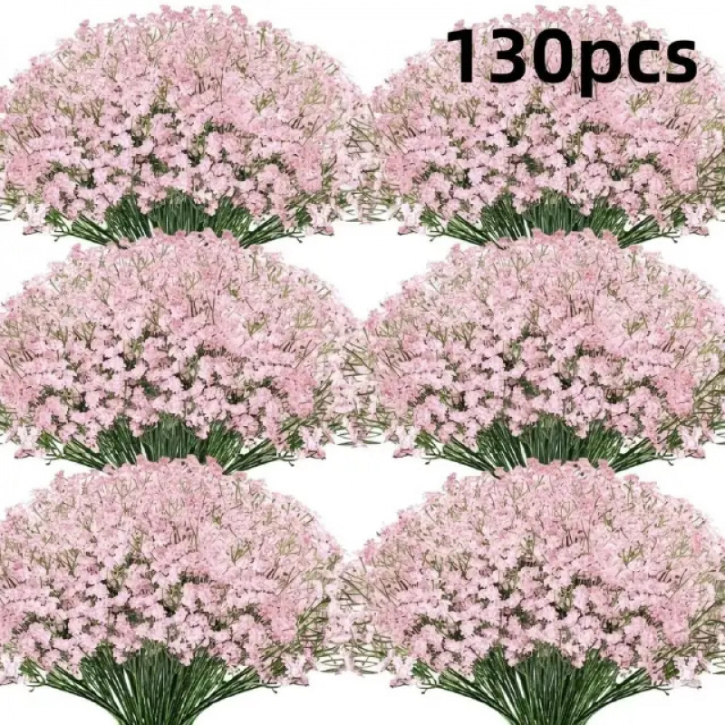 Dried Flower Bulk - 130 Saplı Pembe Cipso Yapay Çiçek