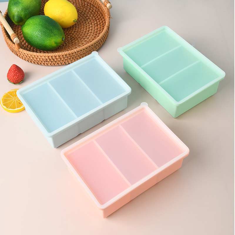 Serving Tray Mold - Kapaklı Silikon Dondurucu Tepsileri, Ekstra Büyük