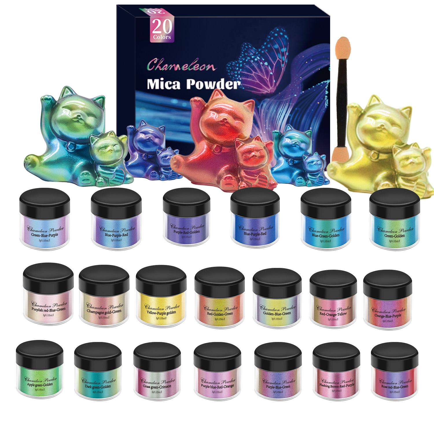 10/20 adet Ayna Bukalemunlar P - Resin Pigment Set incelemesi ve fiyatı