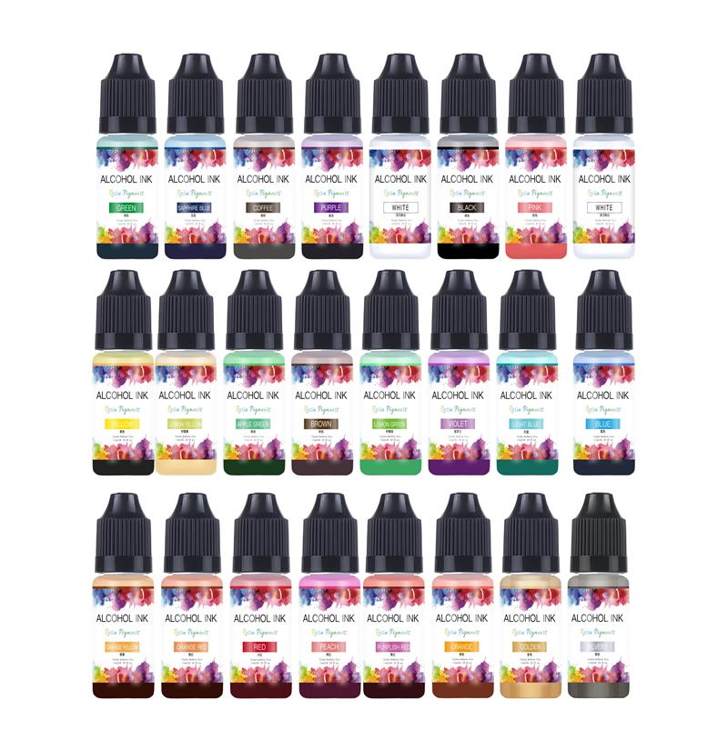 10ml/şişe 22 renk alkol mürekk - Resin Dye Alcohol incelemesi ve fiyatı