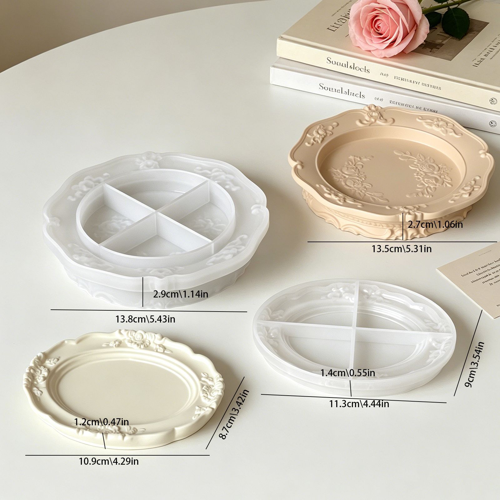 Zarif Vintage Barok Dantel Sil - Coaster Mold Round incelemesi ve fiyatı