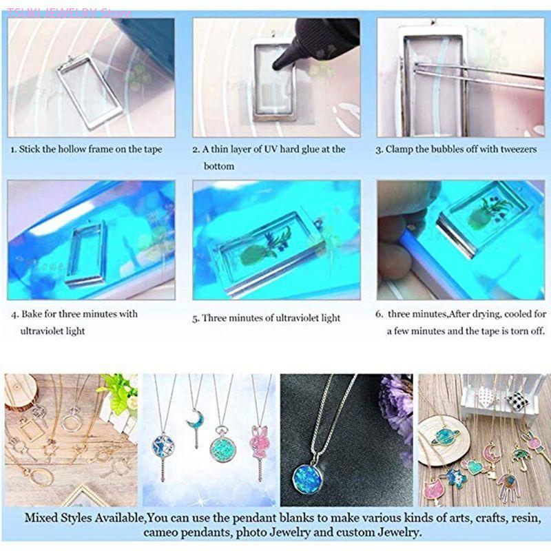 62KE 10x/Set Altın Petek Kolye - Bezels Set Pendant incelemesi ve fiyatı