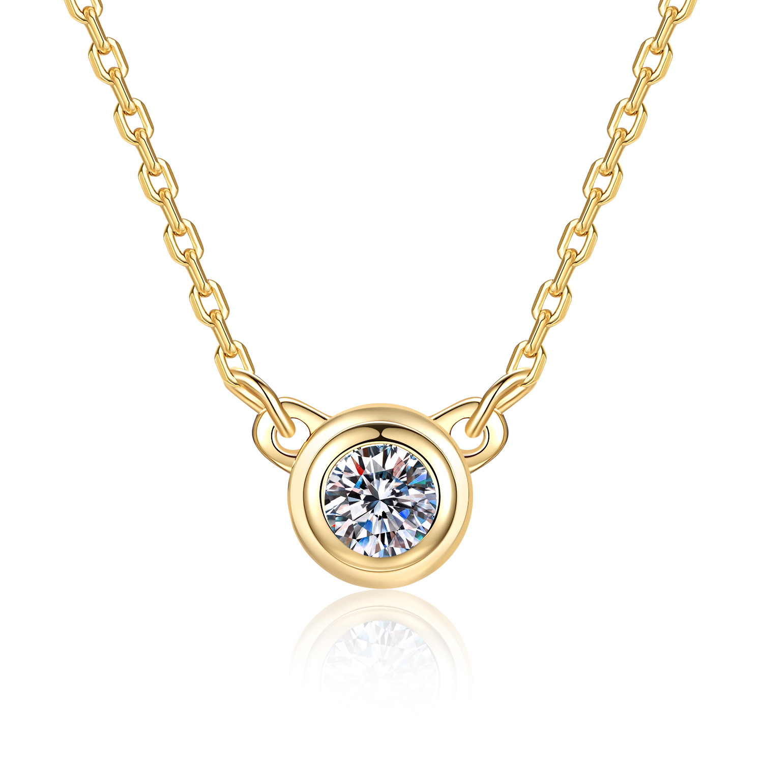 Kadınlar için S925 Gümüş Mozan - Bezels Set Pendant incelemesi ve fiyatı
