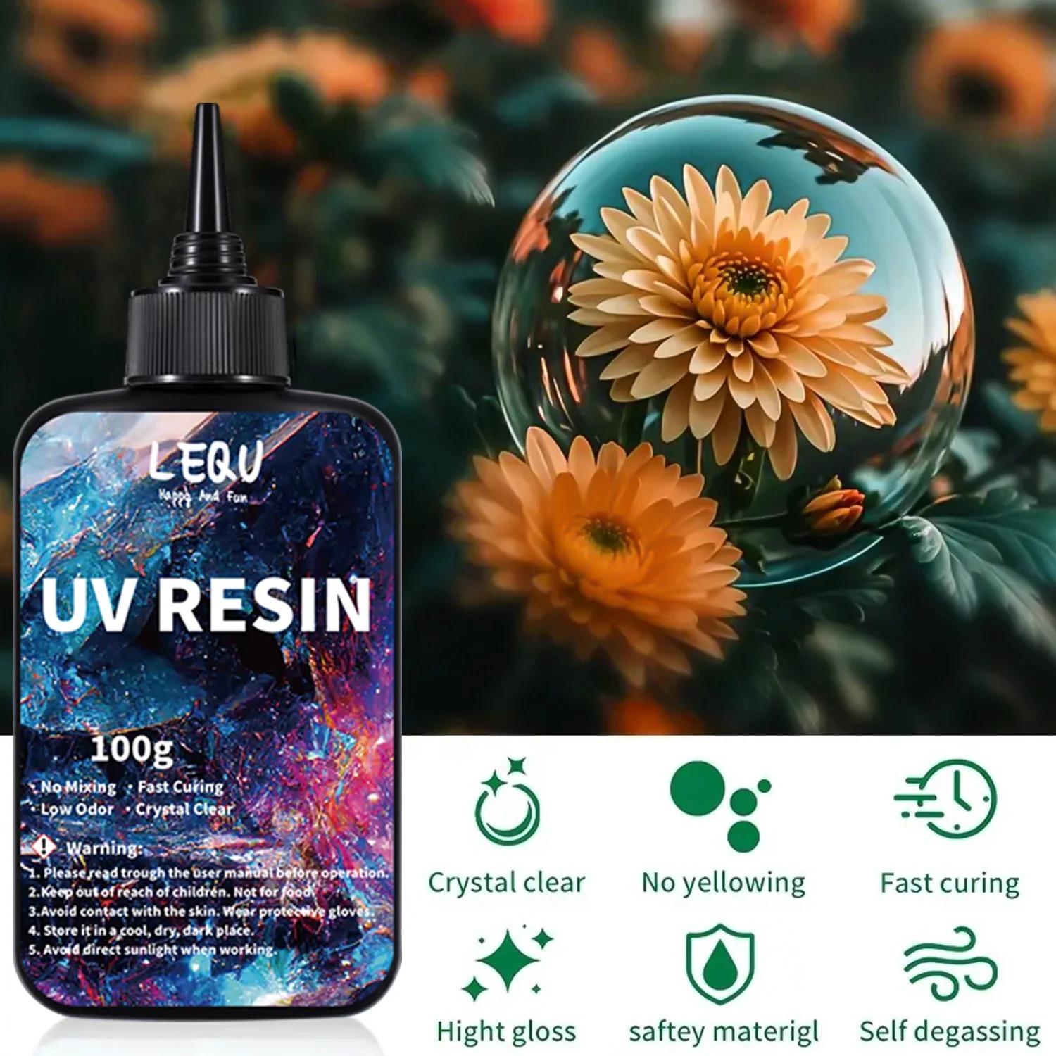 100g UV reçine şeffaf sert gel - Epoxy Uv Resin Kit incelemesi ve fiyatı