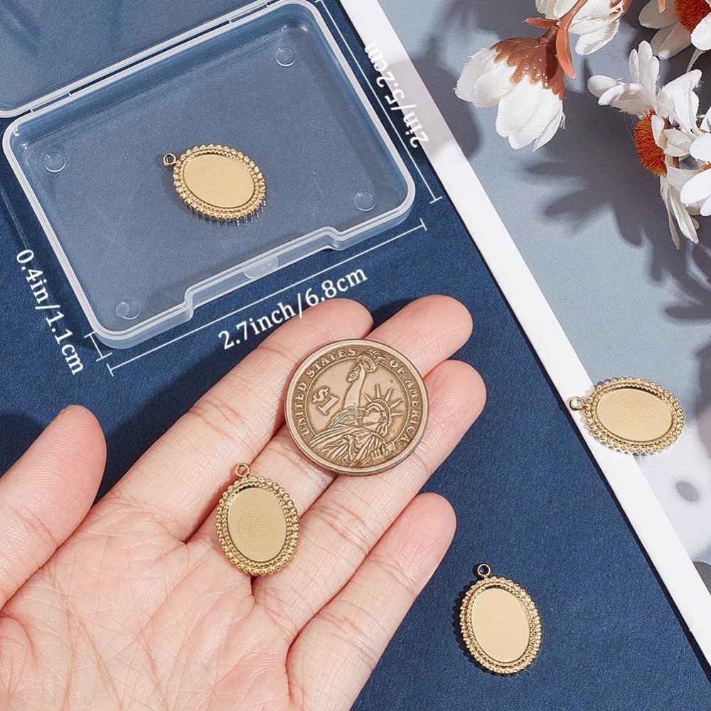 6 Adet Cabochon Ayarları Charm - Bezels Set Pendant incelemesi ve fiyatı