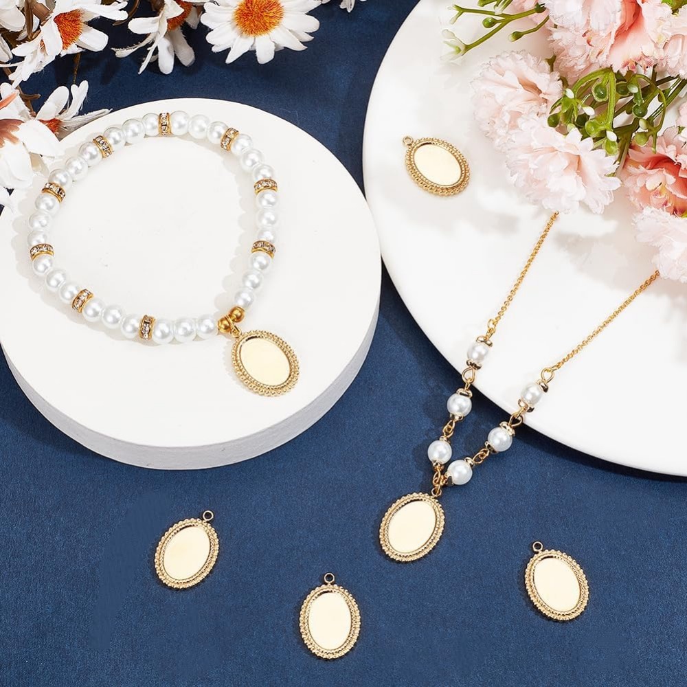 6 Adet Cabochon Ayarları Charm - Bezels Set Pendant incelemesi ve fiyatı