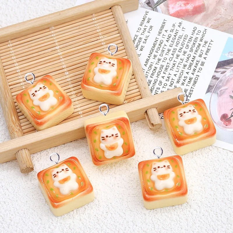 10 adet Kawaii Kedi Tost Ekmeğ - Resin Crafts Diy incelemesi ve fiyatı