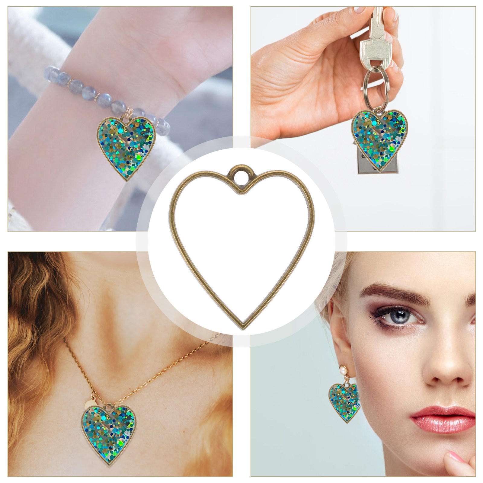 50 Adet DIY Reçine Takı Çerçev - Bezels Set Pendant incelemesi ve fiyatı