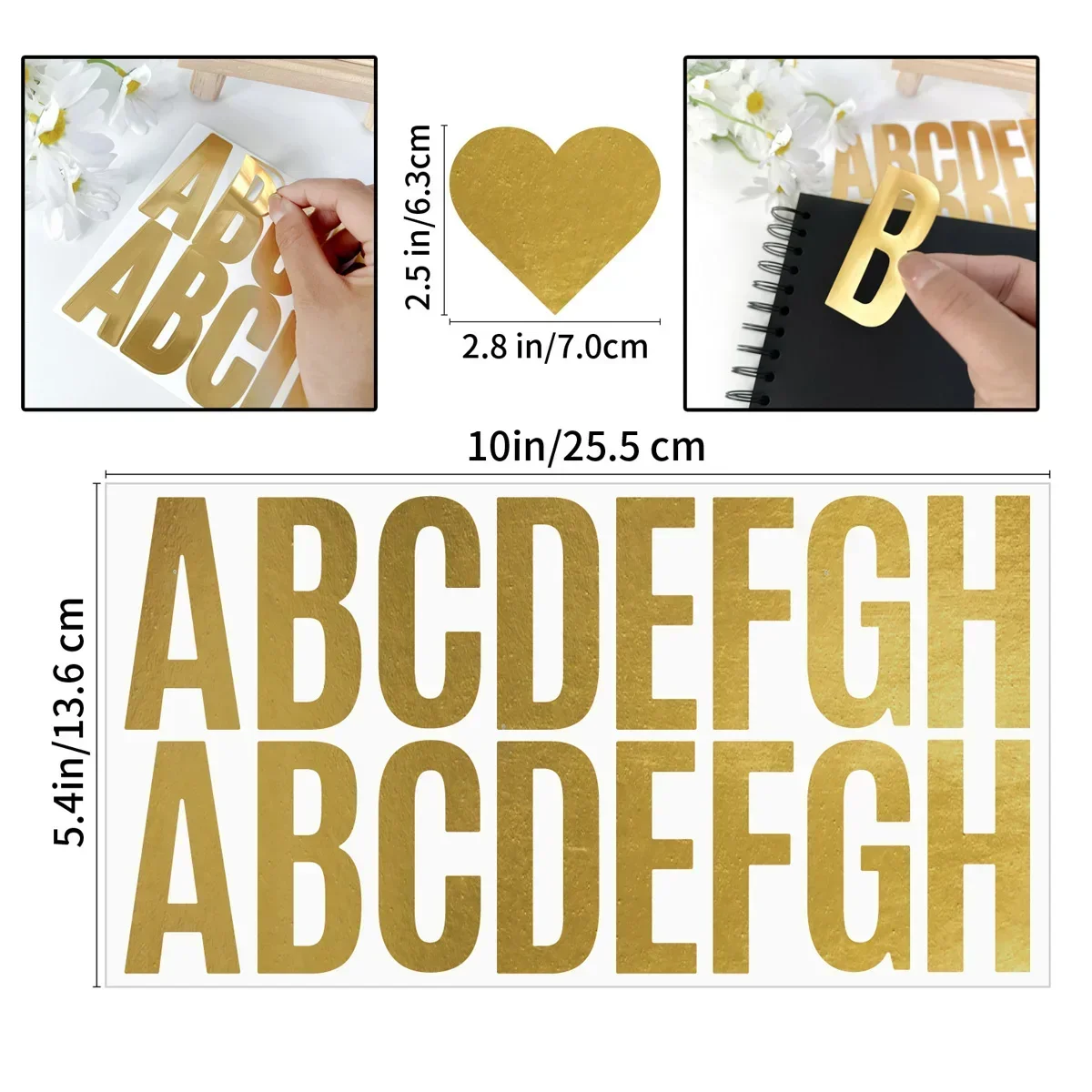 100 Adet 6 Yaprak Altın Mektup - Gold Foil Flakes incelemesi ve fiyatı