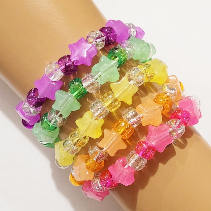 5'li Glow yıldız kandi bilezik - Resin Glitter Pack incelemesi ve fiyatı